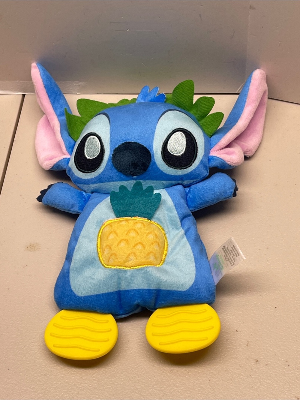 Infant Toddler Disney Baby Stitch Teether Blanky Plush Sensory Crinkle